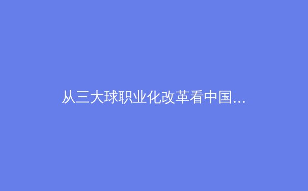 从三大球职业化改革看中国体育产业的价值重构与未来路径 - 3